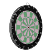 Rosa und Grün mit schwarzer Umrandung Dartscheibe (Vorderseite Links)