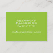 Rosa und Grün modern Visitenkarte (Rückseite)