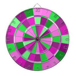 Rosa-und Grün-Preppy Dartscheibe