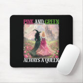Rosa und Grün sind immer eine Queen-Hexenkuh Mousepad (Mit Mouse)
