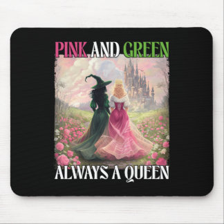 Rosa und Grün sind immer eine Queen-Hexenkuh Mousepad