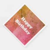 Rosa und Grünbuch zum Geburtstag von Neapel Serviette (Ecke)