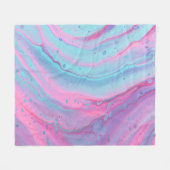 Rosa und grüne abstrakte Kunst Fleecedecke (Vorderseite (Horizontal))