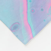 Rosa und grüne abstrakte Kunst Fleecedecke (Ecke)