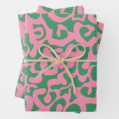 Rosa und grüne Abstrakte Moderne Scala-Mediapatter Geschenkpapier Set (Beispiel)