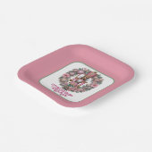 Rosa und grüne afrikanische Kindermädchen Pappteller (Gewinkelt)