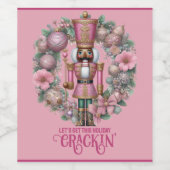 Rosa und grüne afrikanische Kindermädchen Weinetikett (Einzelnes Label)