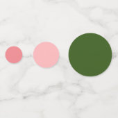 Rosa und grüne Aquarellblumen Konfetti (Rückseiten)