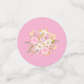 Rosa und grüne Aquarelltafel Konfetti (Klein Vorderseite)