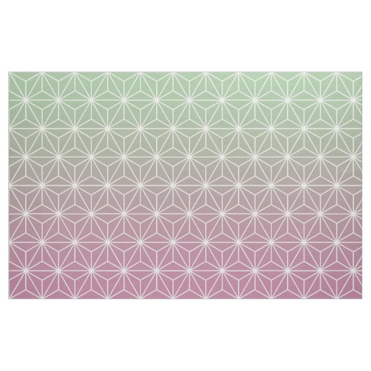 Rosa und grüne Asanoha (groß) Stoff (Fat Quarter (45,7 x 55,9 cm))