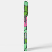 Rosa und grüne Blätter drucken Case-Mate iPhone Hülle (Rückseite / Rechts)