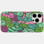 Rosa und grüne Blätter drucken Case-Mate iPhone Hülle (Rückseite (Horizontal))