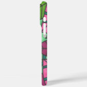 Rosa und grüne Blätter drucken Case-Mate iPhone Hülle (Rückseite / Links)