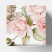 Rosa und Grüne Blätter Hochzeitsgürtel Geschenkschachtel (Oben)