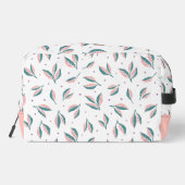 Rosa und grüne Blätter Waschbeutel (Rückseite)