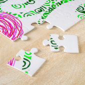 Rosa und grüne Blume Puzzle (Seite)