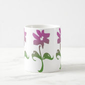 Rosa und grüne Blume Tasse (Mittel)