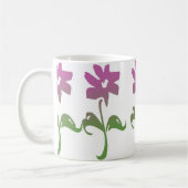Rosa und grüne Blume Tasse (Links)