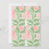 Rosa und grüne Blumenmutter am Muttertag Einladung (Rückseite)