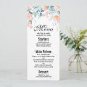 Rosa und grüne Blumenrinnen Einladung (Stehend Vorderseite)