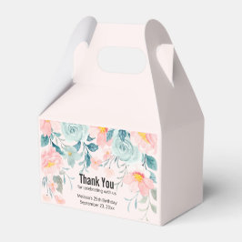 Rosa und grüne Blumenrinnen Geschenkschachtel