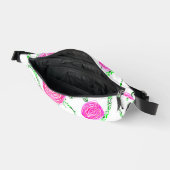 Rosa und grüne Blüten Bauchtasche (Offen)