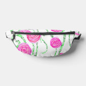 Rosa und grüne Blüten Bauchtasche (Ablage )