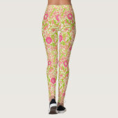 Rosa und grüne Blüten Leggings (Rückseite)