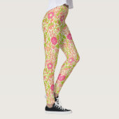 Rosa und grüne Blüten Leggings (Rechts)