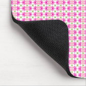 Rosa und grüne Blüten Mousepad (Ecke)