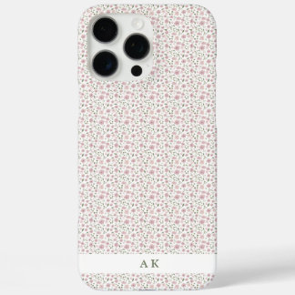 Rosa und grüne Blüten Personalisiert iPhone 16 Pro Max Hülle
