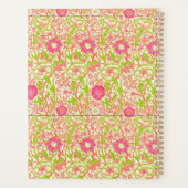 Rosa und grüne Blüten Planer (Rückseite)