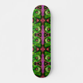 Rosa und grüne, bunte Graffiti-Skateboard Skateboard