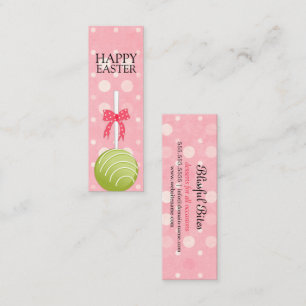 Rosa und grüne Cake Pops Frohe Ostern Tags
