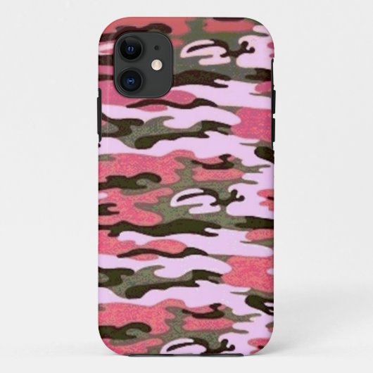Rosa und grüne Camoflaume Case-Mate iPhone Hülle (Rückseite)