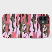Rosa und grüne Camoflaume Case-Mate iPhone Hülle (Rückseite (Horizontal))