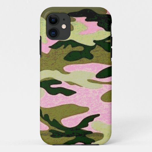 Rosa und grüne Camoflaume Case-Mate iPhone Hülle (Rückseite)