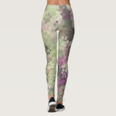 Rosa und grüne Camouflage Leggings (Rückseite)
