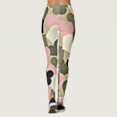 Rosa und grüne Camouflage-Leggings Leggings (Rückseite)