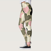 Rosa und grüne Camouflage-Leggings Leggings (Links)