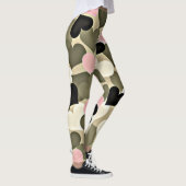 Rosa und grüne Camouflage-Leggings Leggings (Rechts)