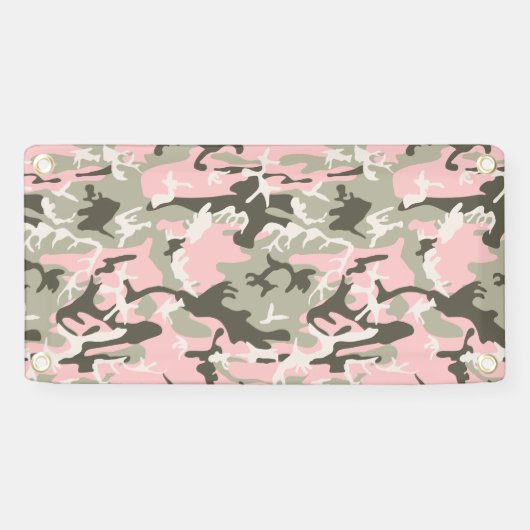 Rosa und grüne Camouflage, Militär, Armee Banner (Horizontal)