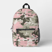 Rosa und grüne Camouflage, Militär, Armee Bedruckter Rucksack (Vorderseite)