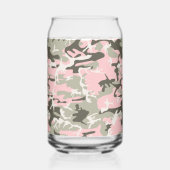 Rosa und grüne Camouflage, Militär, Armee Dosenglas (Vorderseite)