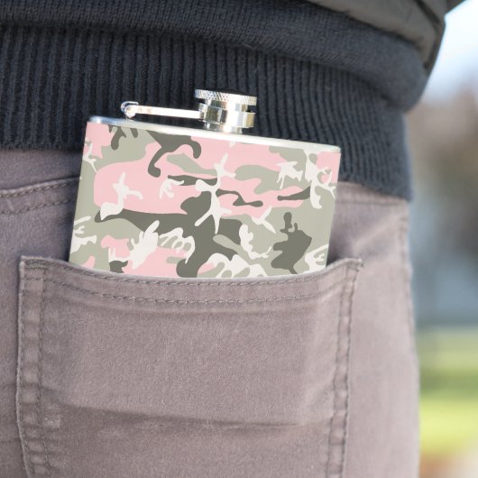Rosa und grüne Camouflage, Militär, Armee Flachmann (Beispiel)