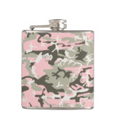 Rosa und grüne Camouflage, Militär, Armee Flachmann (Vorderseite)