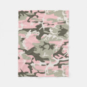 Rosa und grüne Camouflage, Militär, Armee Fleecedecke (Vorderseite)