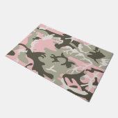 Rosa und grüne Camouflage, Militär, Armee Fußmatte (Schrägansicht)