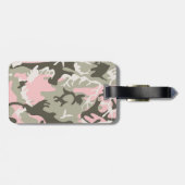 Rosa und grüne Camouflage, Militär, Armee Gepäckanhänger (Rückseite horizontal)