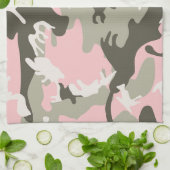 Rosa und grüne Camouflage, Militär, Armee Geschirrtuch (Gefaltet)